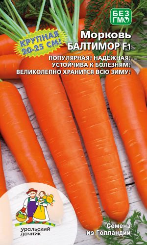 Морковь БАЛТИМОР F1 — Крупная, до 20-25 см! Популярная! Надёжная! Устойчива к болезням и вредителям!